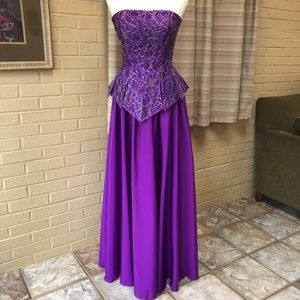 Vintage Mike Benet Peplum Gown